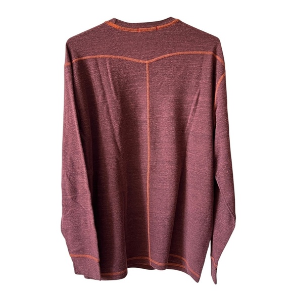 AGAVE WILLAS LONG SLEEVE CONTRAST STITCH TOP MENS LG CREWNECK PREPPY CASUAL - Picture 5 of 12